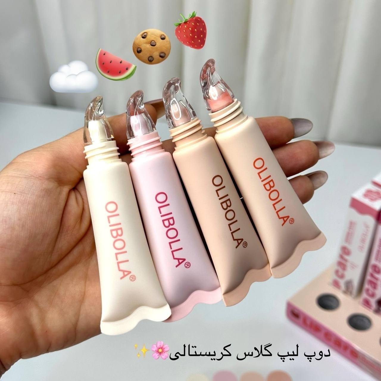 لیپ گلاس سرکریستالی اولی بالا